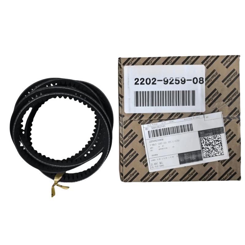 2202925908 ATLAS COPCO V-BELT (SET 2X) XPZ L = 1250 AC FOR OLIE INJEKTERET SKRUKKOMPRESSOR Original