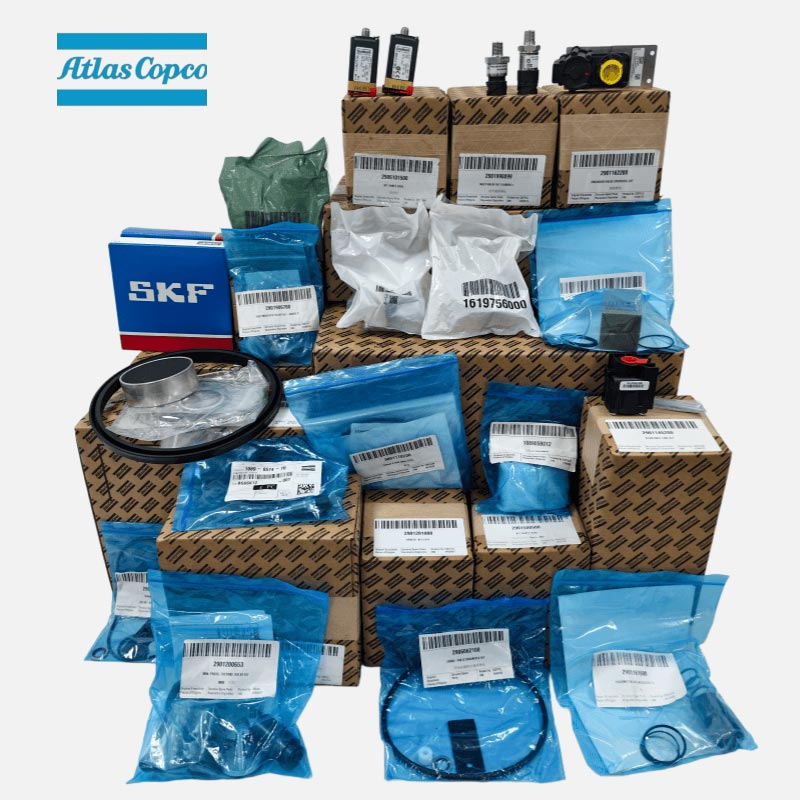 Atlas Copco Luftkompressor Reservedele Originale Oliefilter Luftfilter Tryksensor Magnetventil Filterventil Servicesæt