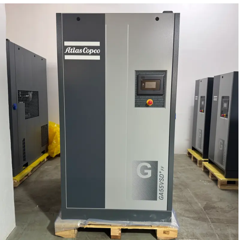 Atlas Copco GA55VSD+FF 55kW 75HK olieindsprøjtet skrueluftkompressor original til industri