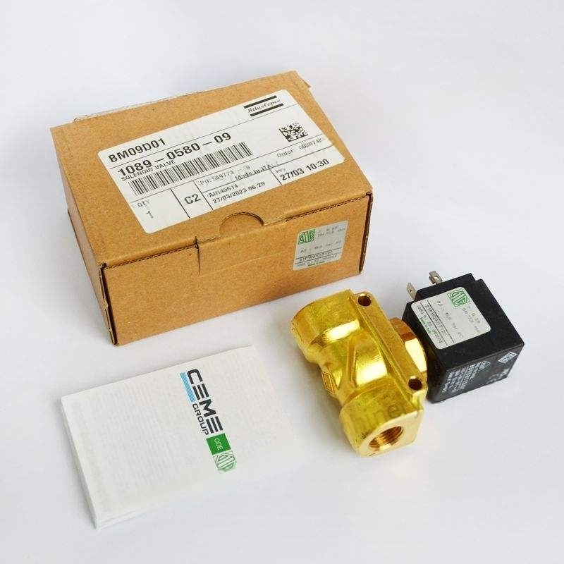 Atlas Copco Inverter Solenoid Valve GA37VSD Metal Model 1089058009 for industrielle kompressorer
