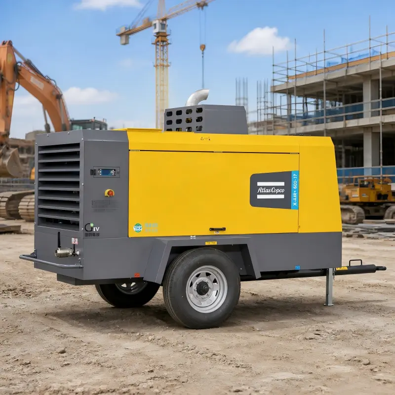Atlas Copco X-Air+600-17 bærbar dieselkompressor 154kW ægte
