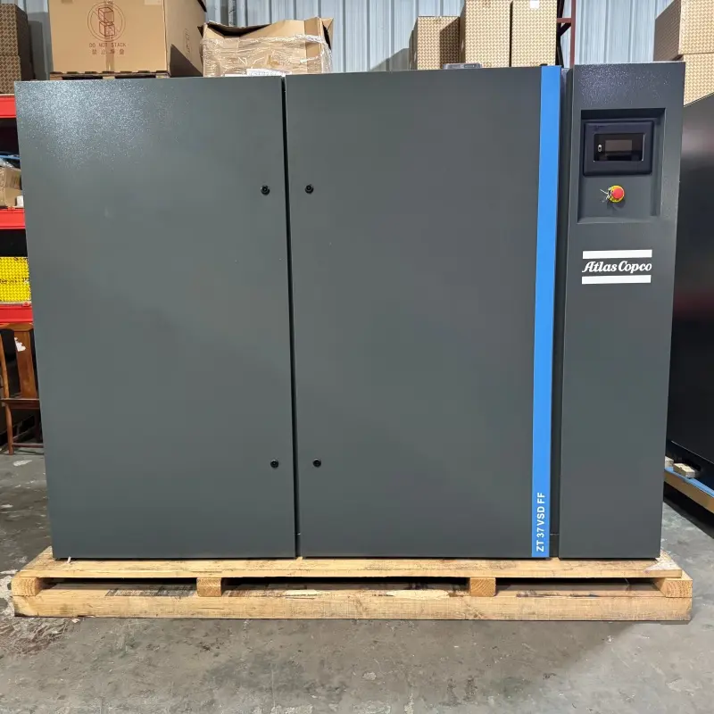 Atlas Copco ZT 37 VSD FF Oliefri skruekompressor 37KW 50HK Tørretumbler Klasse 0 Ægte